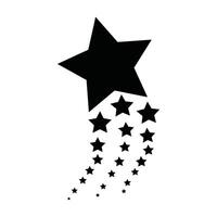 A black and white star with many stars vector