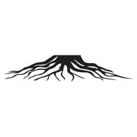 A tree with roots on a white background vector
