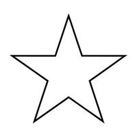 Star outline coloring page vector