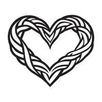 Heart in celtic knot style illustration vector
