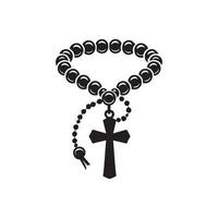 Medieval Rosaries Clipart Design - Rosaries illustration in black and white vector