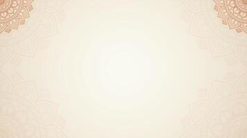 Simple Blank Traditional Artistic Mandala Plain Horizontal Background with Subtle Colors vector
