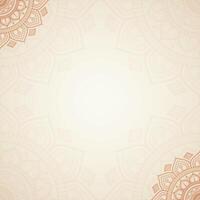 Simple Blank Vintage Mandala Square Background with Detailed Petals Patterns vector