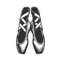 On Pointe Pointed Ballet Shoes Design Illustration vector