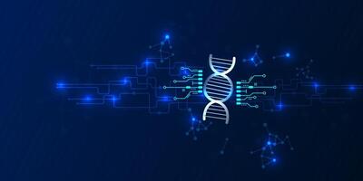 Biotechnology concept, research, development, innovation, advancing smart solutions from digital technology. vector