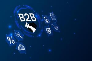 Internet and network concept. B2B Business company commerce technology marketing concept. vector
