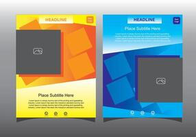 Flyer design template, Rectangle Space vector