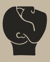 Abstract minimalist silhouette of ancient statue head vector
