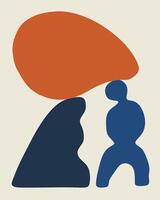 contemporary modern flat abstract icon vector