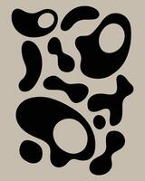 contemporary abstract shape set icons vector