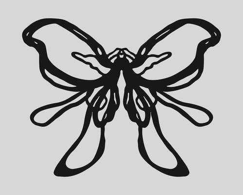 abstract butterfly line contemporary art