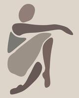 Abstract human shape icon in contemporary classic style vector