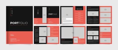 Architecture portfolio brochure design template vector