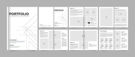 Creative Architecture portfolio brochure design or portfolio template design EPS vector