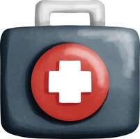 Hospital element, physical education vector