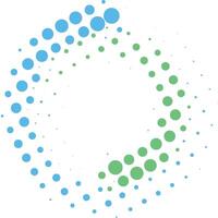 two rotating circles vector