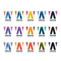 Abstract Gradient W Logo Icon for Professional Branding and Typography Design vector