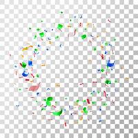 3D color party confetti vector