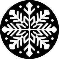 Minimalist Snowflake Design vector