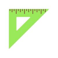 Triangle ruler. Measuring Tool. Flat cartoon style. vector