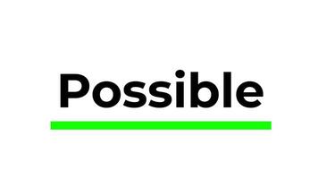 retirer mot impossible à lis possible. concept pour soi croyance, positif attitude et motivation. motivation concept pour entreprise. Nouveau plan ou idée. le mot impossible à possible sur blanche. video