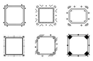 6 Different Editable Border Templates vector