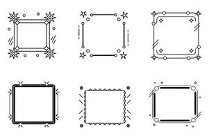 6 Different Customizable Frame Designs for your project vector