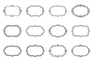 12 Different Border, Frame, Shape, Background vector