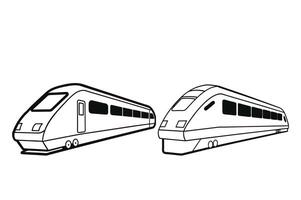 Train Outline design on white background vector