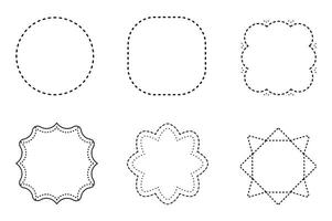 Thin Outline Borders and Shapes for Graphic Design vector