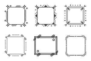 6 Different Customizable Frame Designs vector