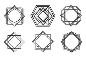 geométrico contorno borde, forma, marcos para digital Arte vector