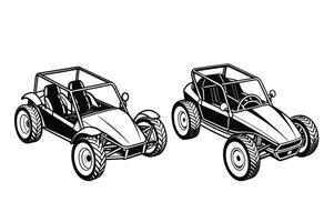Dune Buggie silhouette Isolated vector