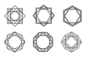 Editable Geometric Frames for Digital Art vector