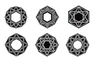 Solid Borders and Shapes for Graphic Design vector