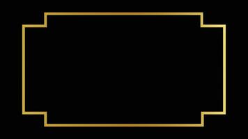 Blank frame in gold color vector