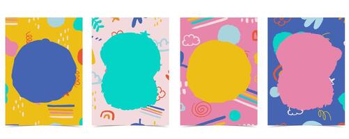 shape kid background with shape banner vector