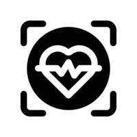 heartbeat icon. glyph icon for your website, mobile, presentation, and logo design. vector