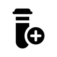 test tube icon. glyph icon for your website, mobile, presentation, and logo design. vector
