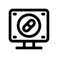 computer icon. line icon for your website, mobile, presentation, and logo design. vector