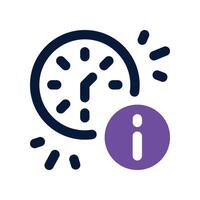 time icon. dual tone icon for your website, mobile, presentation, and logo design. vector
