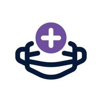 masks icon. dual tone icon for your website, mobile, presentation, and logo design. vector