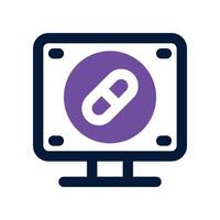 computer icon. dual tone icon for your website, mobile, presentation, and logo design. vector