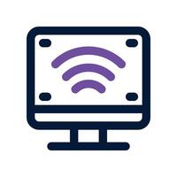 computer icon. dual tone icon for your website, mobile, presentation, and logo design. vector