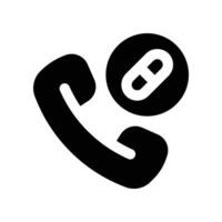 call icon. glyph icon for your website, mobile, presentation, and logo design. vector