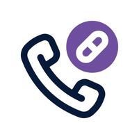 call icon. dual tone icon for your website, mobile, presentation, and logo design. vector