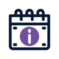 calendar icon. dual tone icon for your website, mobile, presentation, and logo design. vector