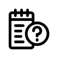 question icon. line icon for your website, mobile, presentation, and logo design. vector