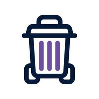 trash bin icon. dual tone icon for your website, mobile, presentation, and logo design. vector