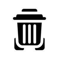 trash bin icon. glyph icon for your website, mobile, presentation, and logo design. vector